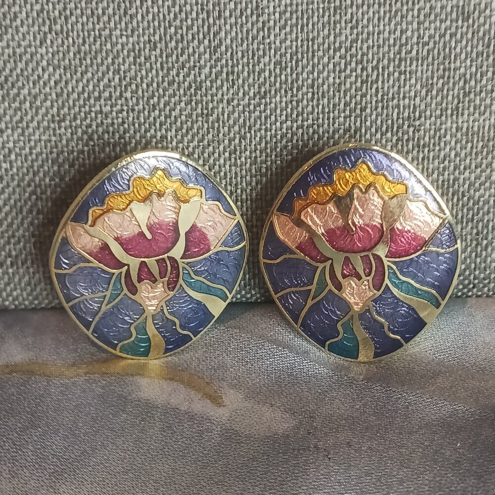 R.O.C. Genuine Cloisonne Earrings